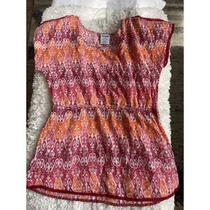 Uproar girls sz. 14/16 lightweight red, orange blouse. pretty